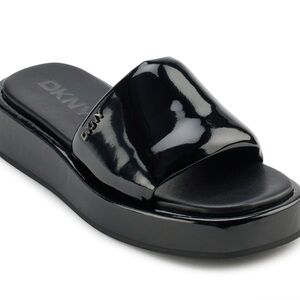 DKNY Glossy Black Women's Sandals